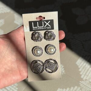 Lux Silver and Pearl Earring Collection